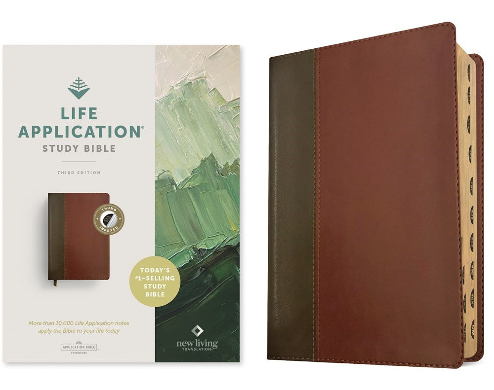 NLT Life Application Study Bible (Third Edition) (RL)-Brown/Tan LeatherLike Indexed