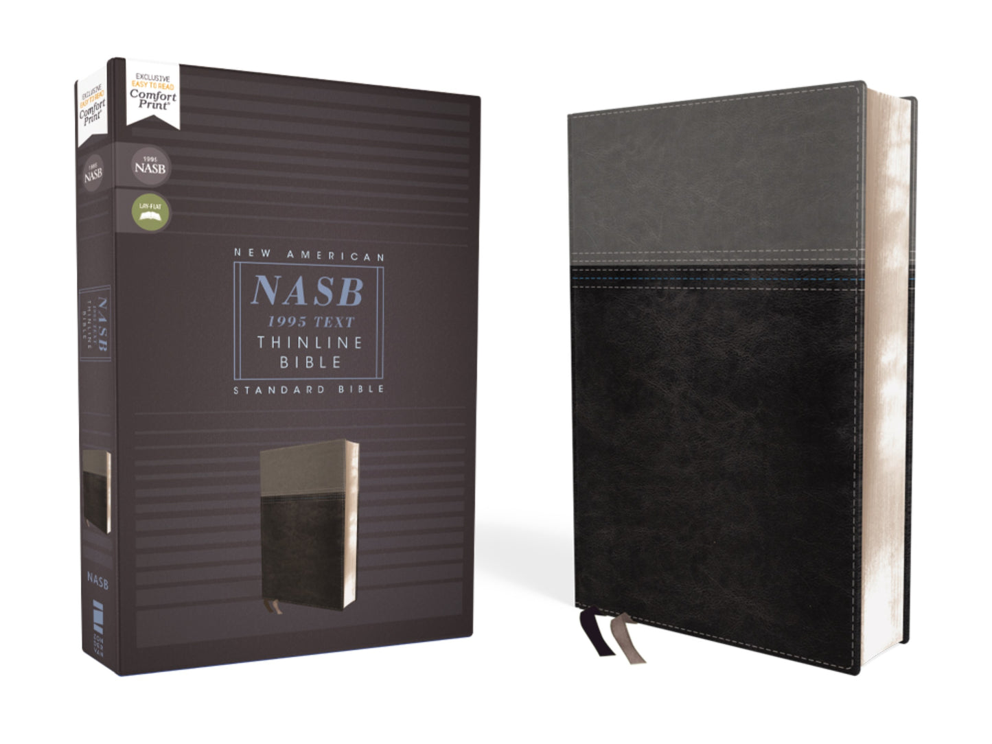NASB 1995 Thinline Bible (Comfort Print)-Black Leathersoft