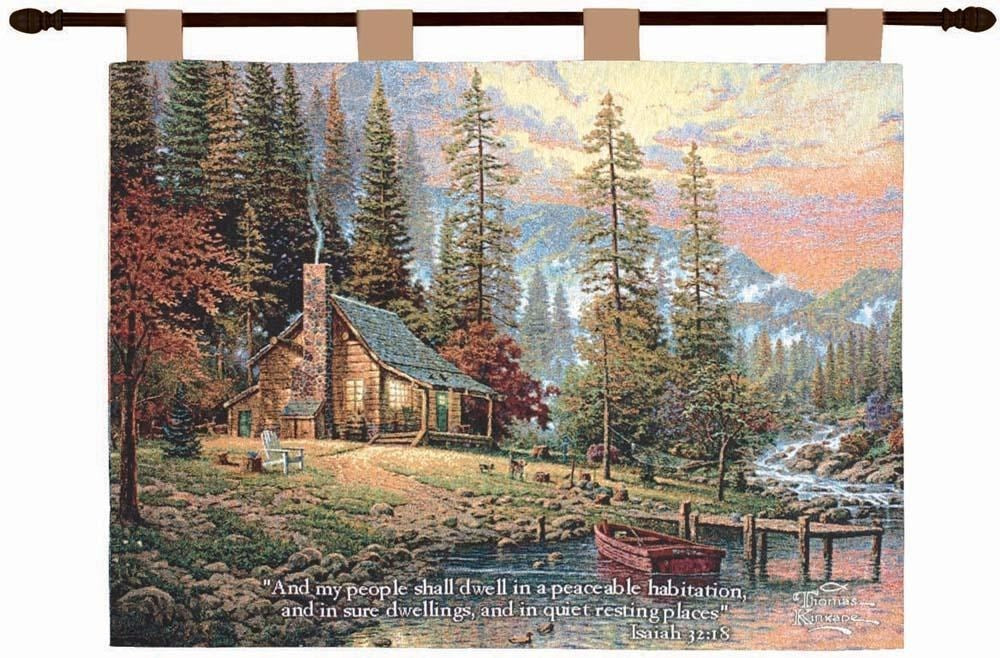 Wall Hanging-A Peaceful Retreat w/Verse-Tapestry (36" x 26")