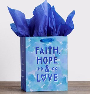 Gift Bag-Specialty-Faith Hope & Love-1 Corinthians 13:13-Medium