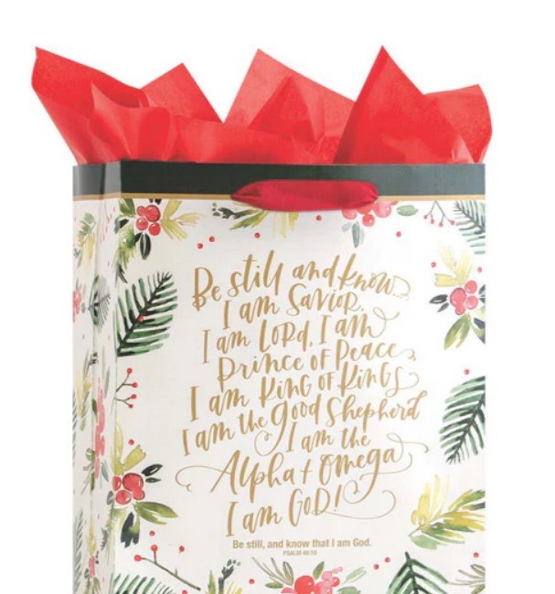 Gift Bag-Specialty-Be Still-Psalm 46:10-Large