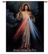 Wall Hanging-The Divine Mercy/Jesus I Trust In You (26" x 36")