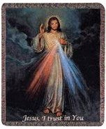Throw-The Divine Mercy/Jesus I Trust In You-Tapestry (50" x 60")