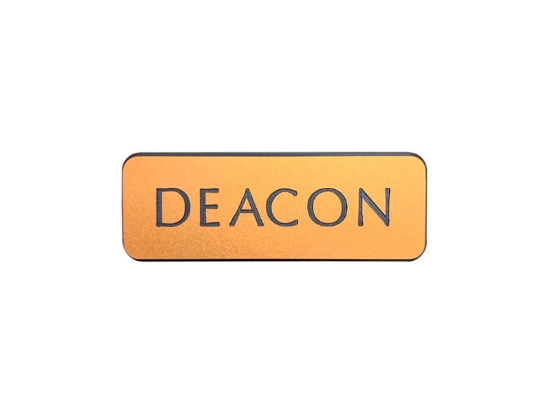 Badge-Contemporary-Deacon-Gold/Black-Magnetic Back