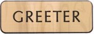 Badge-Contemporary-Greeter-Gold/Black-Magnetic Back