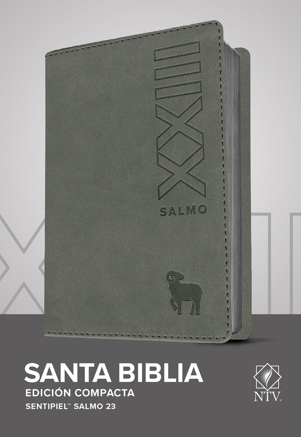 NTV Edicion Compacta Salmo 23 (NLT Compact Edition Psalm 23)-Gray LeatherLike