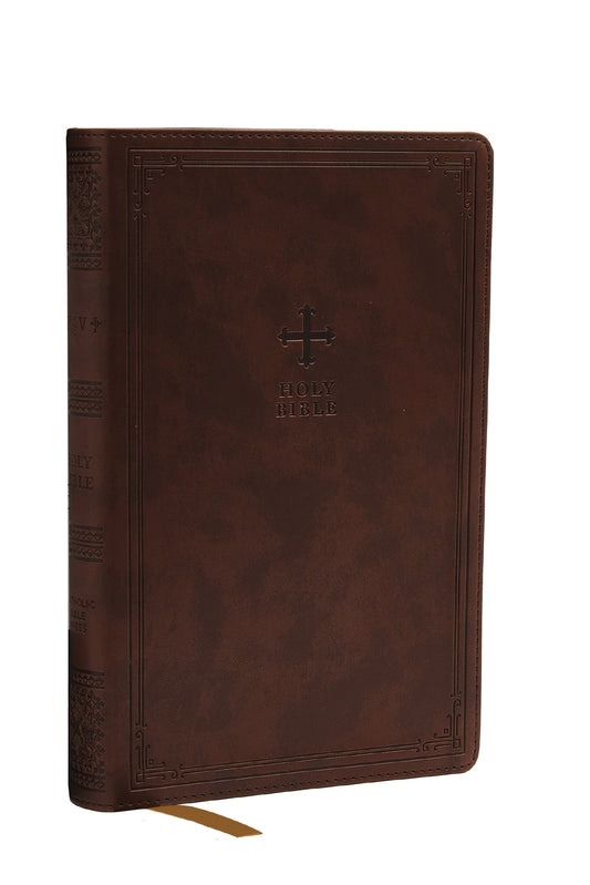 NRSV Catholic Gift Bible (Comfort Print)-Brown Leathersoft
