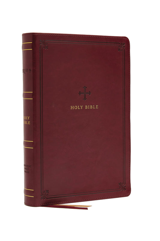 NRSV Catholic Bible/Large Print (Comfort Print)-Crimson Leathersoft