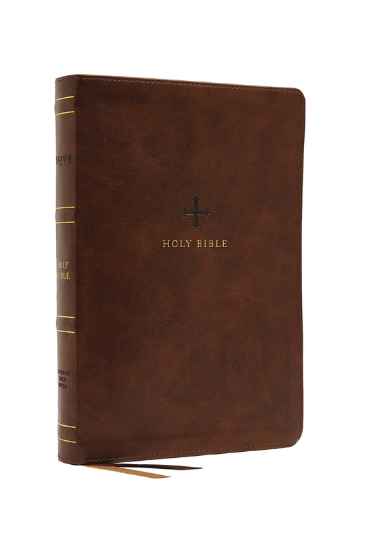NRSV Catholic Bible/Personal Size (Comfort Print)-Brown Leathersoft