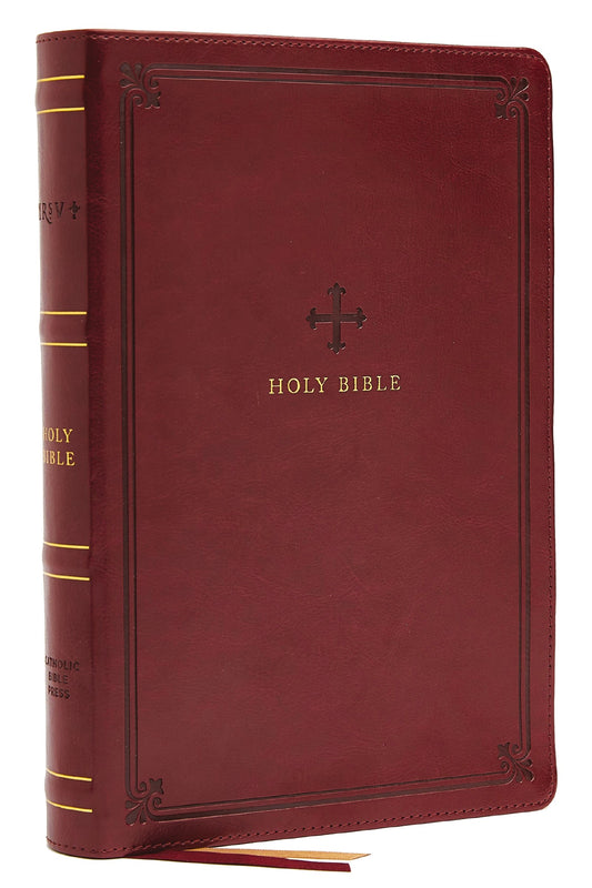 NRSV Catholic Bible/Personal Size (Comfort Print)-Crimson Leathersoft