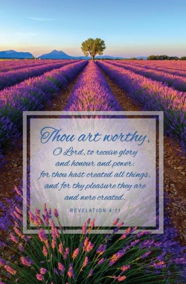 Bulletin-Thou Art Worthy (Revelation 4:11 KJV) (Pack Of 100)