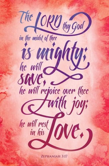 Bulletin-The Lord My God/Rejoice Over Thee (Zephaniah 3:17 KJV) (Pack Of 100)