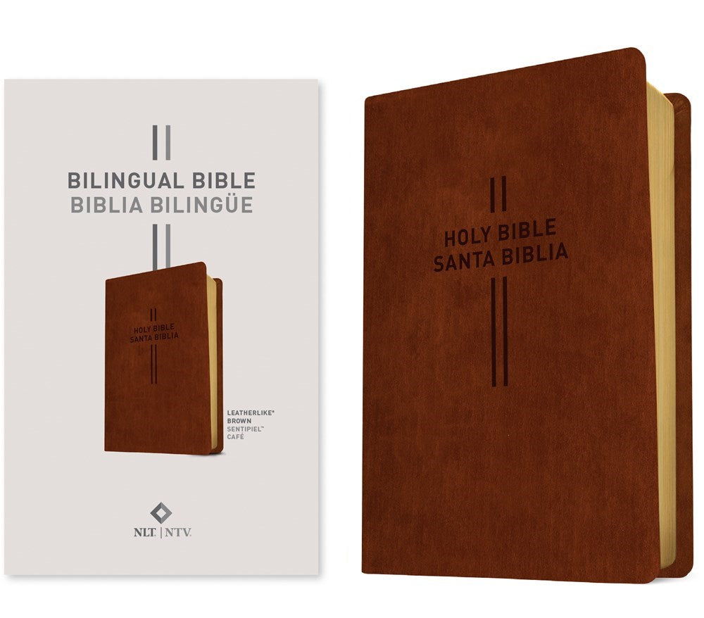 NLT/NTV Bilingual Bible (Biblia Bilingue)-Brown LeatherLike