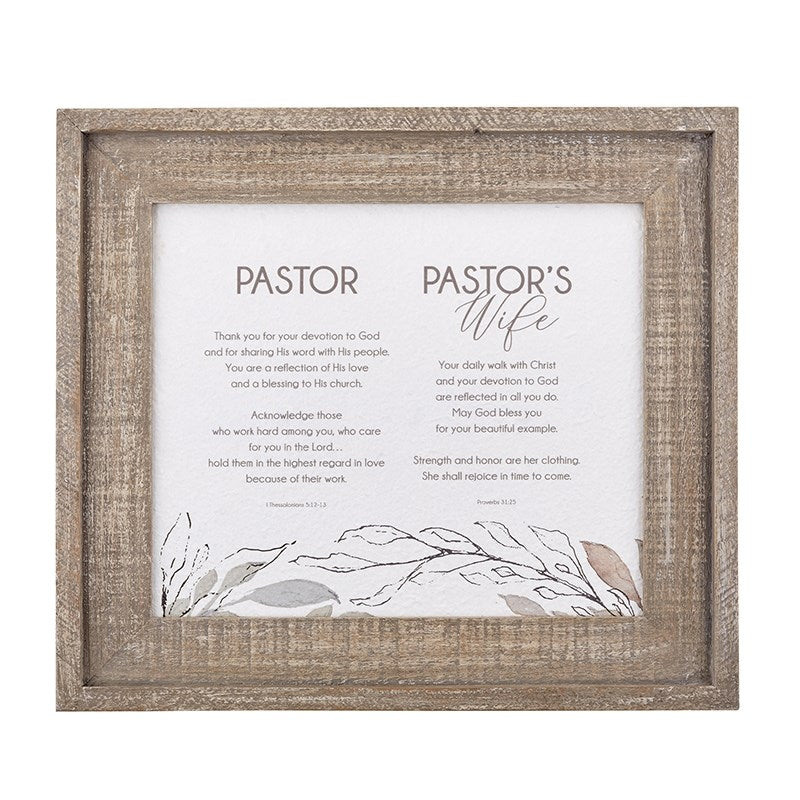 Framed Art-Pastor & Wife (17" x 15")