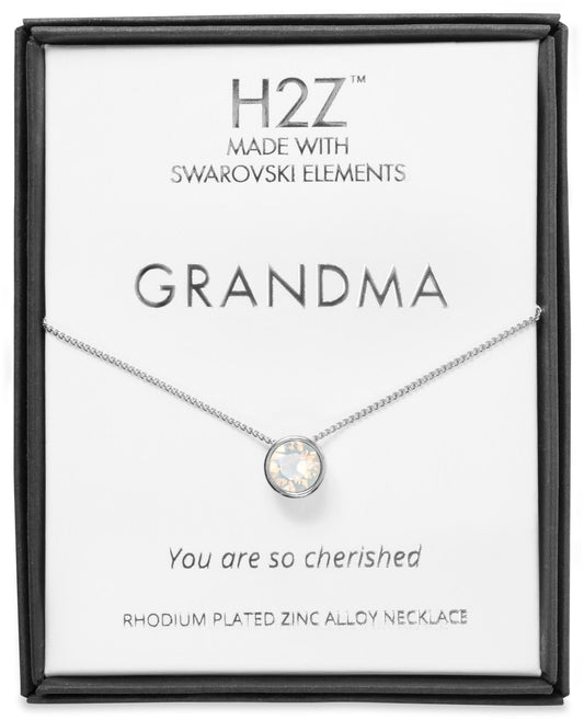 Necklace-Grandma w/White Opal (16" - 17.5")