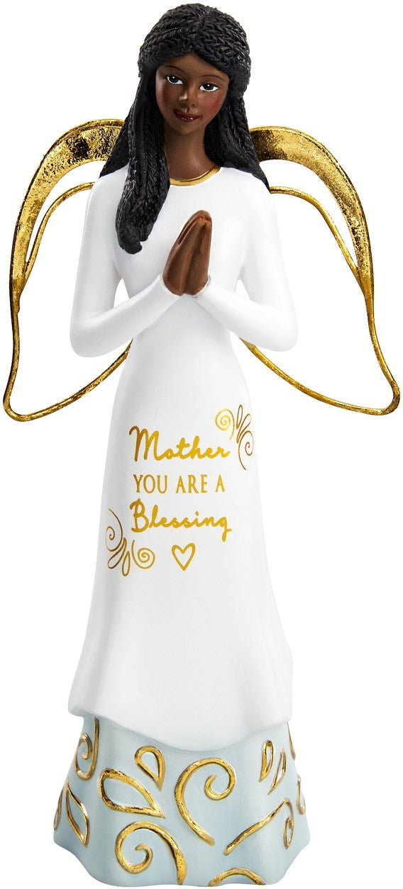 Figurine-Ebony Angel-Mother (5.5")