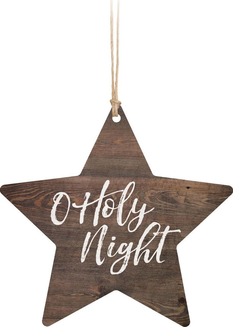 Ornament-Star-Oh Holy Night (3.25" x 3.5")