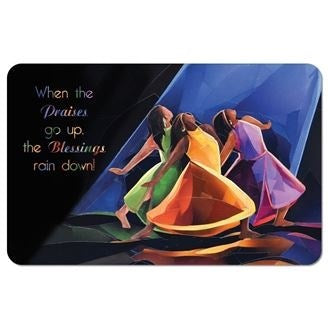 Floor Mat-Memory Foam-When Praises Go Up (17" x 29")