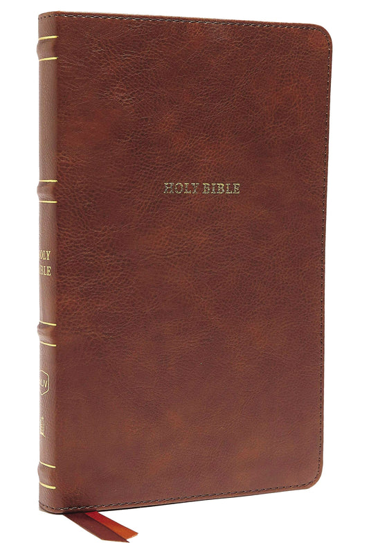 NKJV Thinline Bible (Comfort Print)-Brown LeatherSoft Indexed
