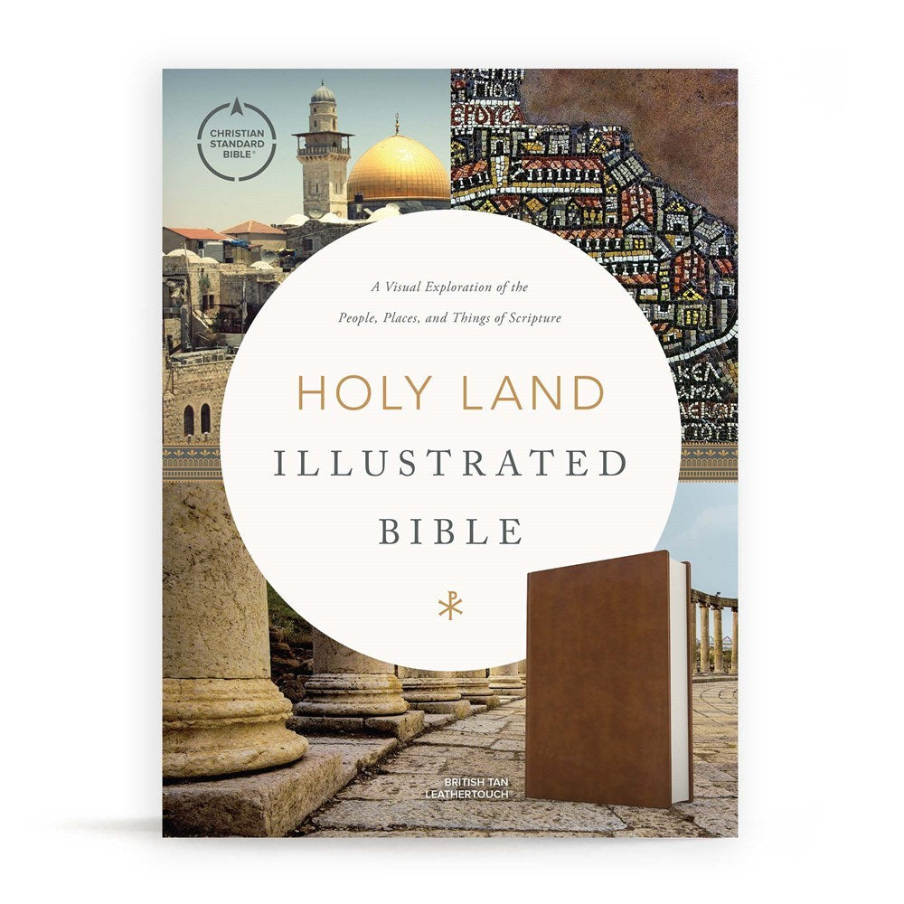 CSB Holy Land Illustrated Bible-British Tan LeatherTouch