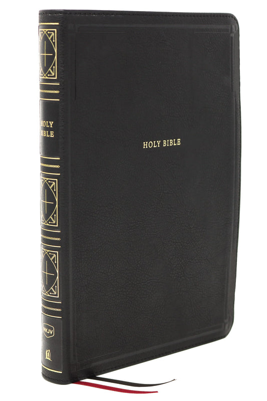NKJV Thinline Bible/Giant Print (Comfort Print)-Black Leathersoft