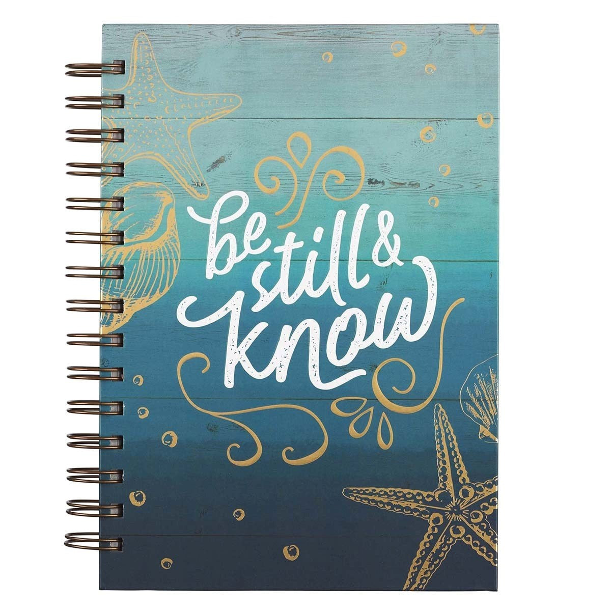 Journal-Wirebound-Be Still-Blue-Large