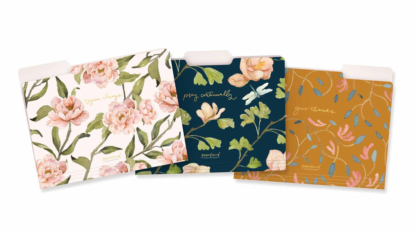 Folder-Gracelaced File Folders: Rejoice Pray Give (9 Folders)