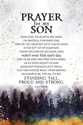 Plaque-Heaven Sent-Prayer For My Son (6 x 9)