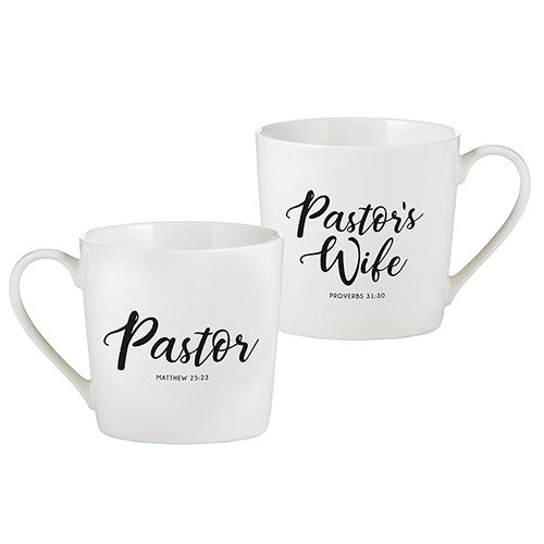 Cafe Mug Set-Pastor & Pastor's Wife (Set Of 2)