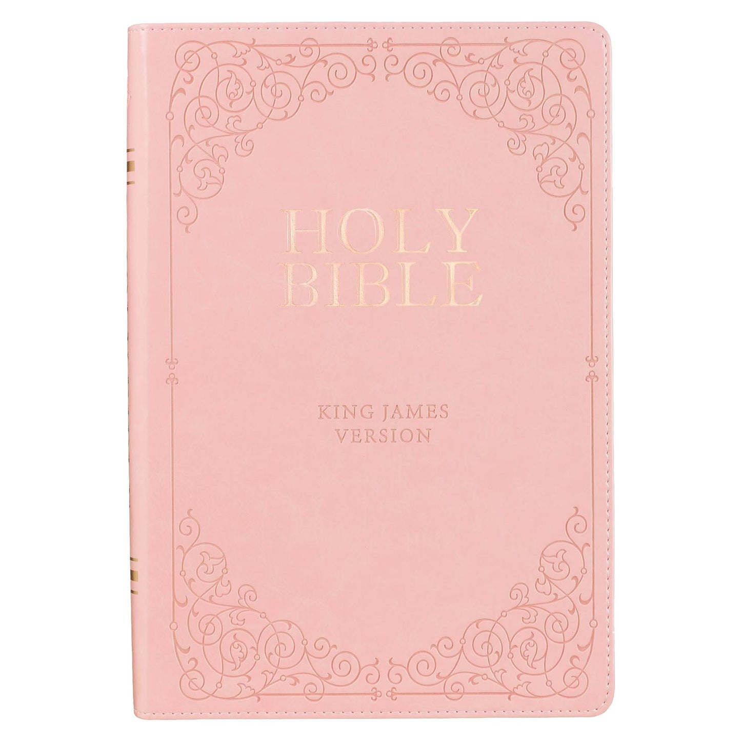 KJV Giant Print Bible (Full-Size)-Pink Faux Leather Indexed