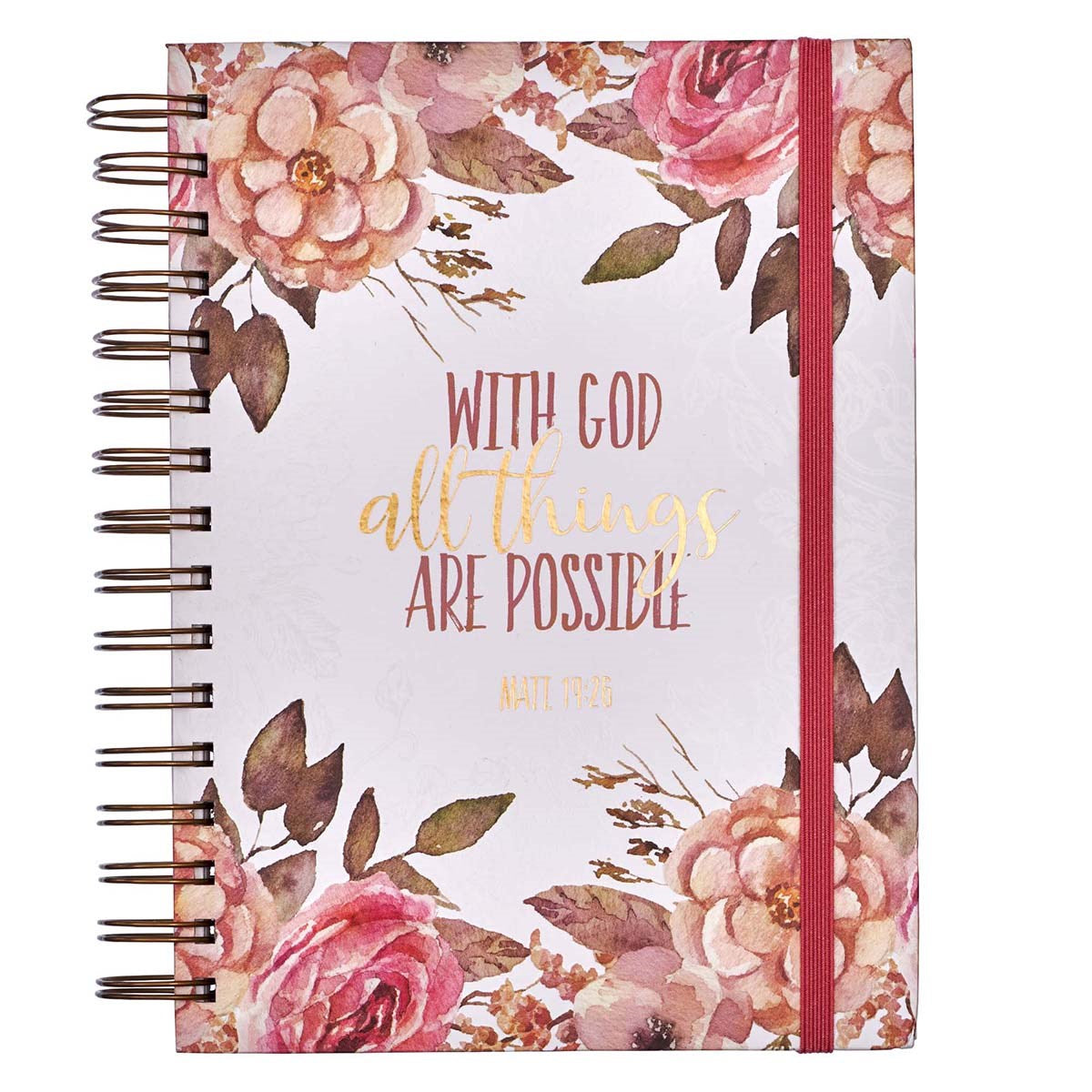 Journal-With God All Things Are Possible w/Elastic Closure