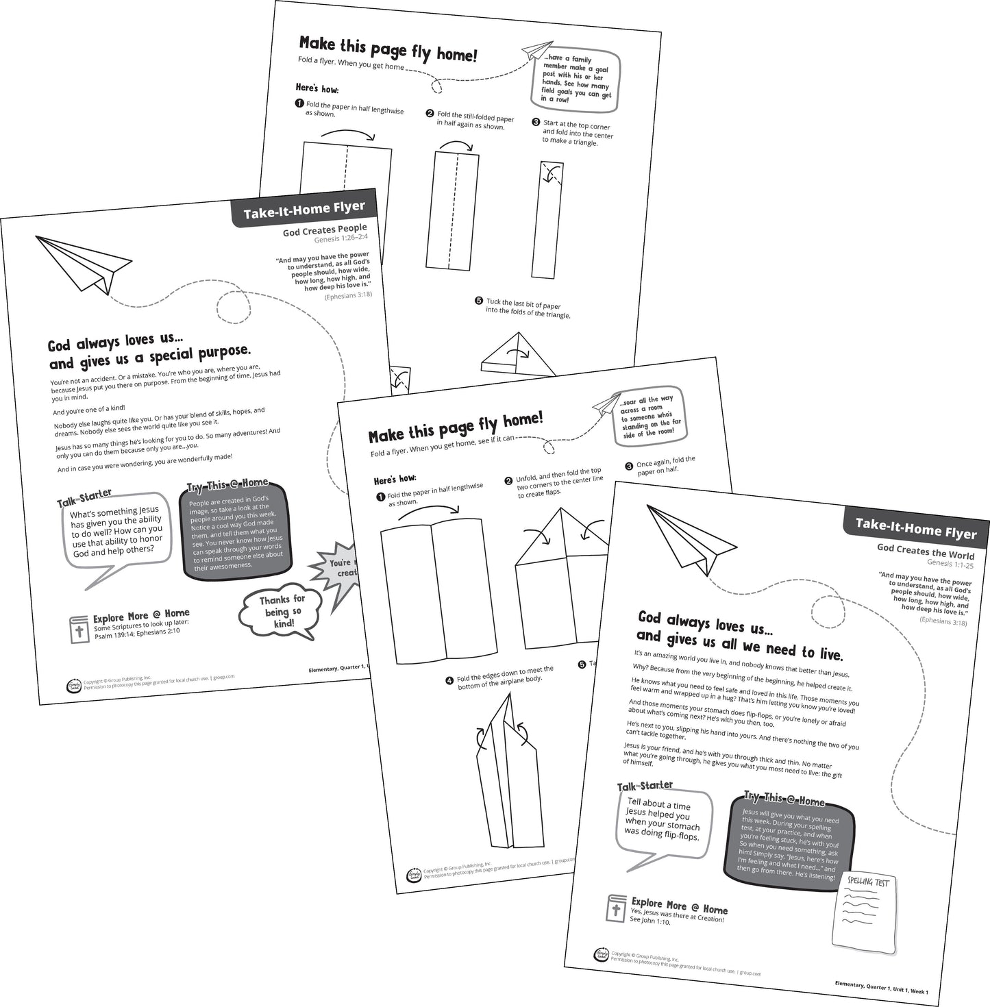 Simply Loved Elementary Take-It-Home Flyers Quarter 1