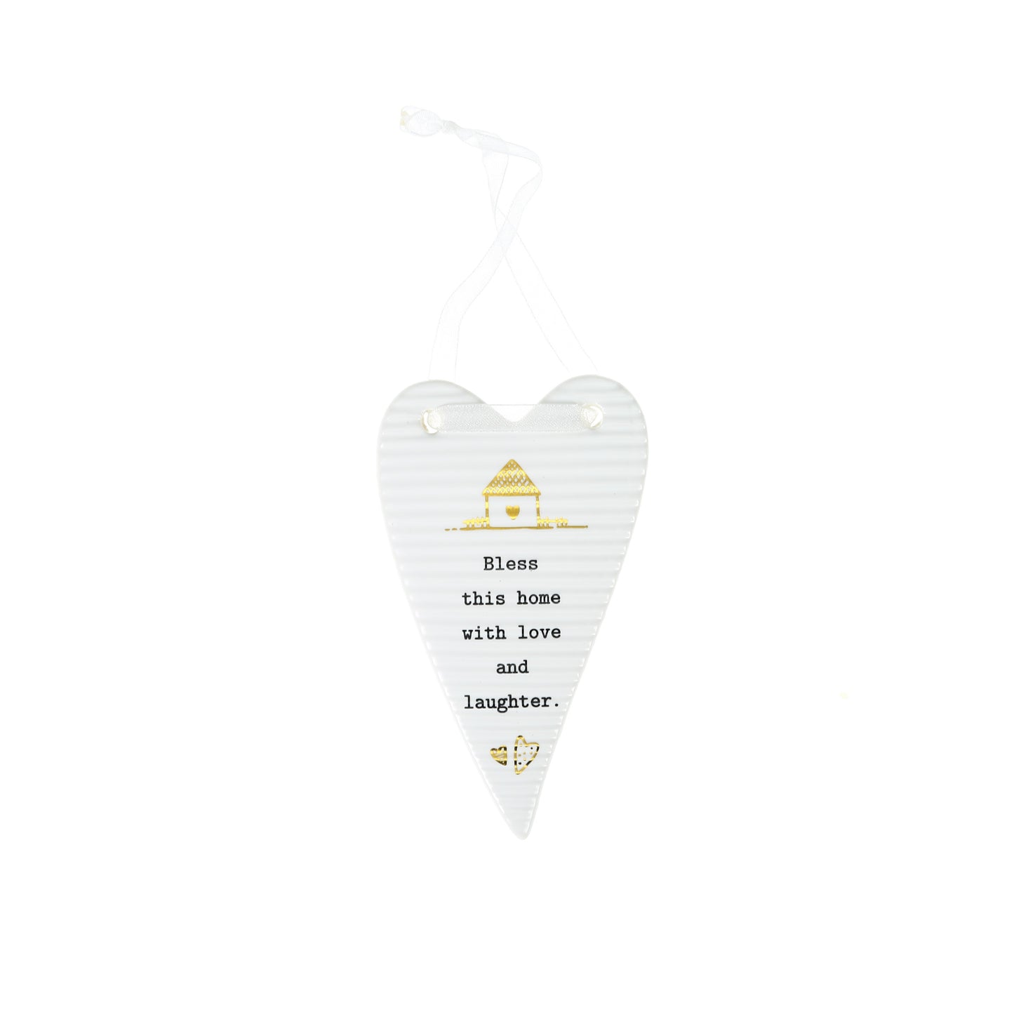 Ornament-Heart-Bless This Home (4")