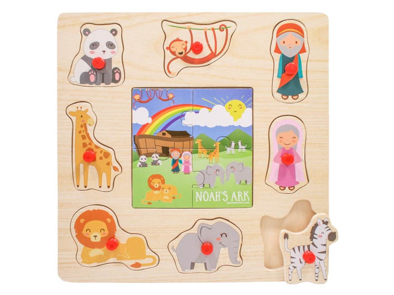 Peg/Jigsaw Puzzle-Noah's Ark (12 Pieces)