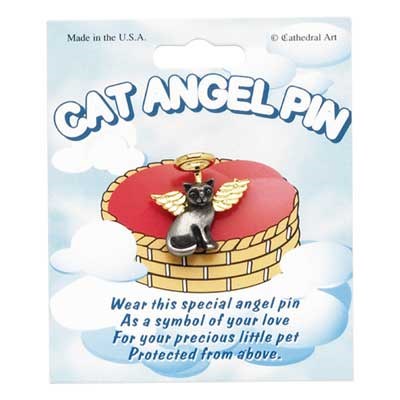Lapel Pin-Cat Angel (Carded)