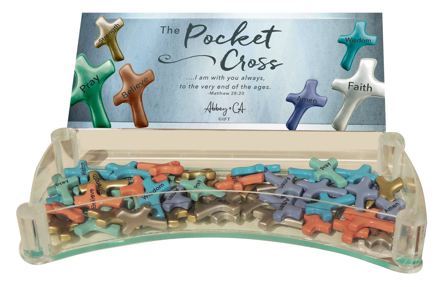 Display-Pocket Crosses-Solid Metal (54 Pieces)
