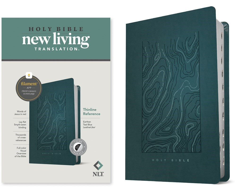 NLT Thinline Reference Bible/Filament Enabled Edition-Teal Blue LeatherLike Indexed