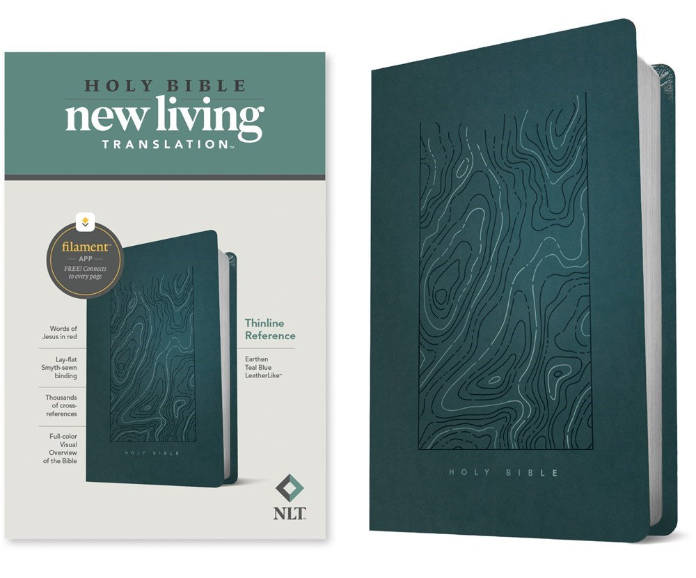 NLT Thinline Reference Bible/Filament Enabled Edition-Teal Blue LeatherLike