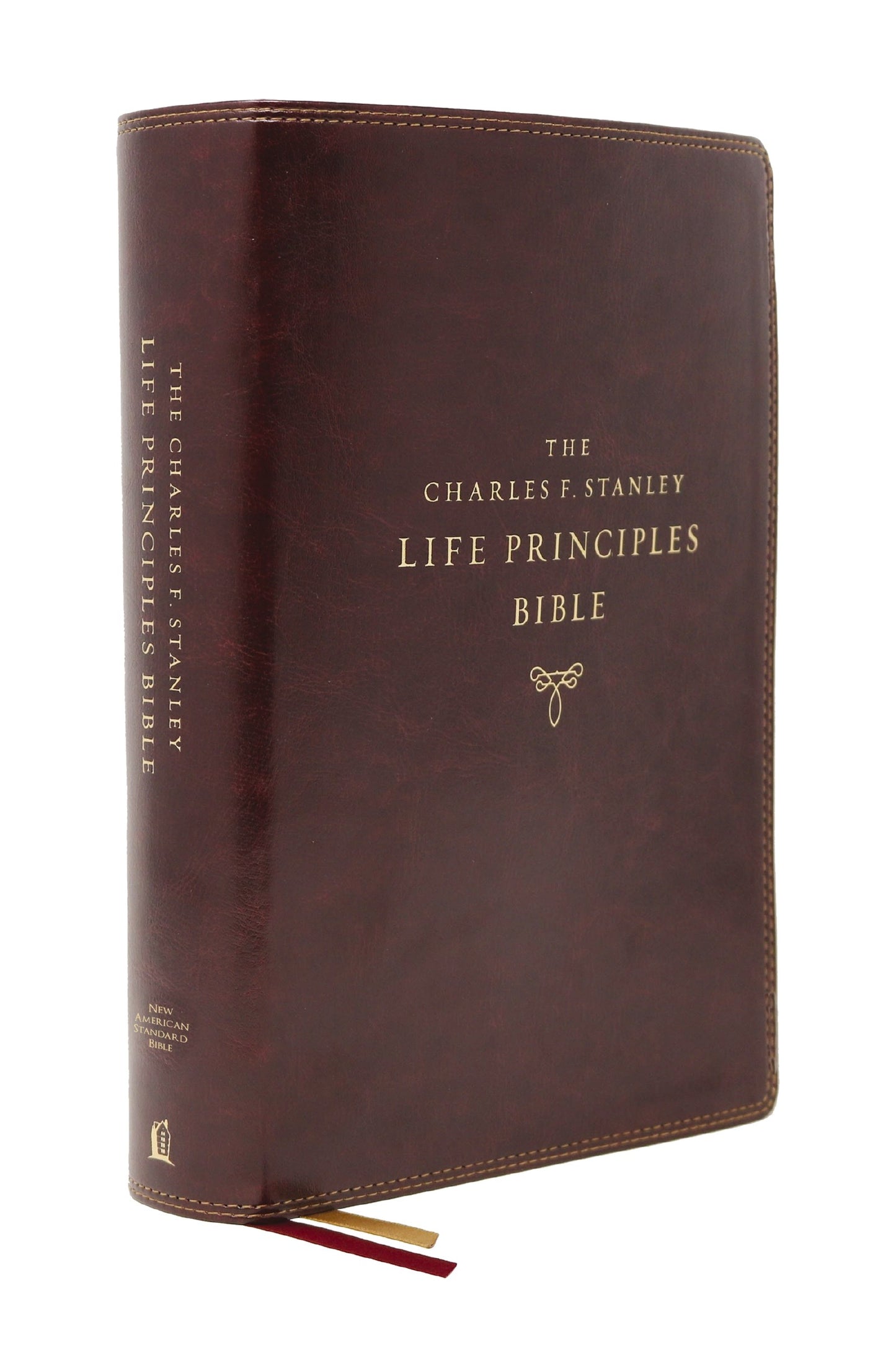 NASB 1995 Charles F. Stanley Life Principles Bible (2nd Edition) (Comfort Print)-Burgundy Leathersoft