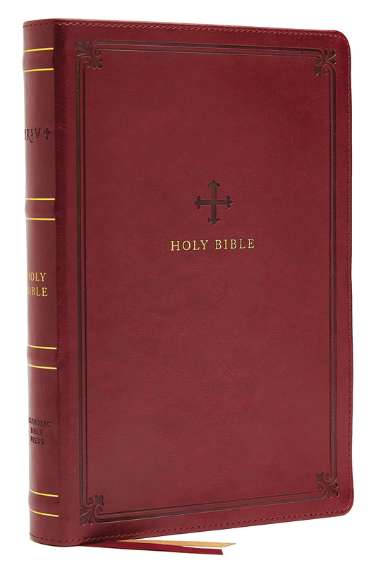 NRSV Catholic Thinline Bible (Comfort Print)-Red Leathersoft