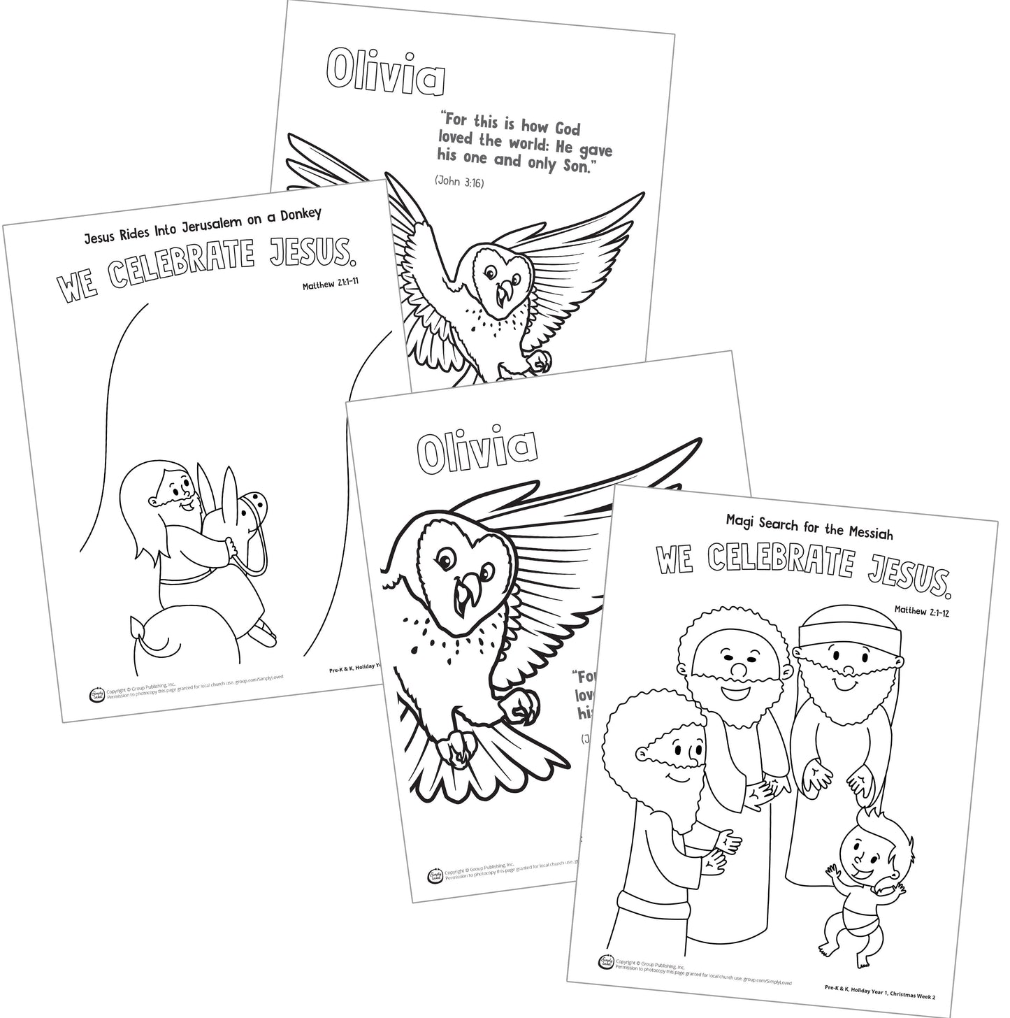 Simply Loved Holiday Pre-K & K Coloring Creations-Year 1