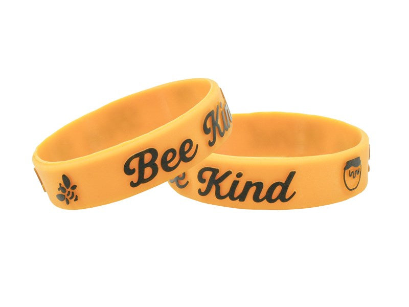 Power Bands-Bee Kind (.5"W 2" Dia) (Pack Of 12)