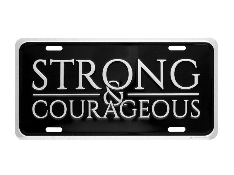 Auto Tag-Deluxe-Strong & Courageous-Silver/Black