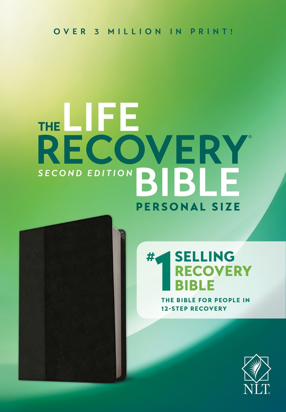 NLT Life Recovery Bible/Personal Size (Second Edition)-Black/Onyx LeatherLike