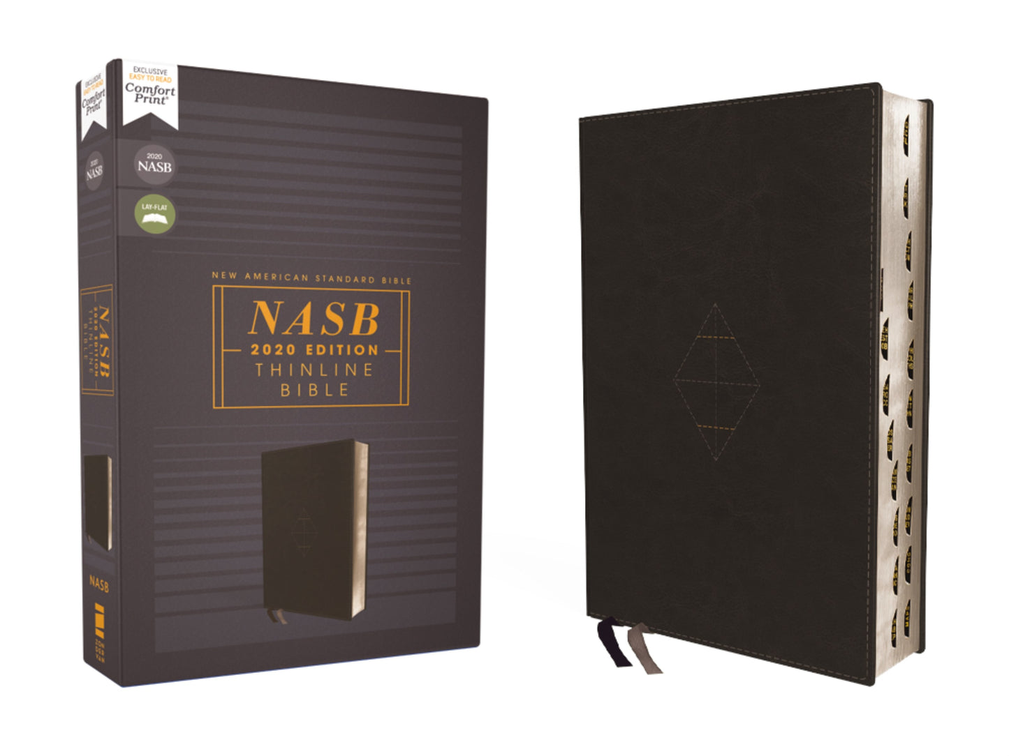 NASB 2020 Thinline Bible (Comfort Print)-Black Leathersoft Indexed