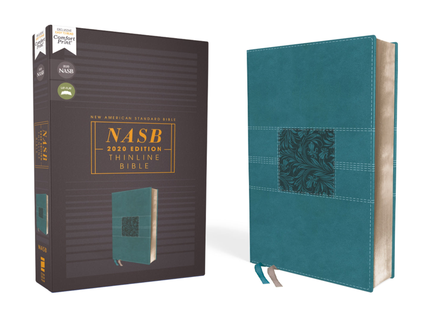 NASB 2020 Thinline Bible (Comfort Print)-Teal Leathersoft