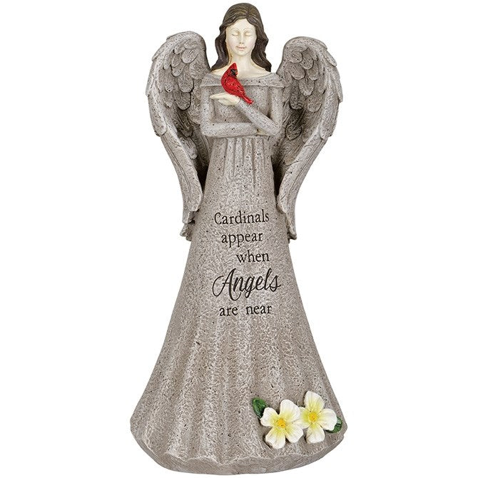 Figurine-Cardinals Appear When Angels Are Near Angel (14")