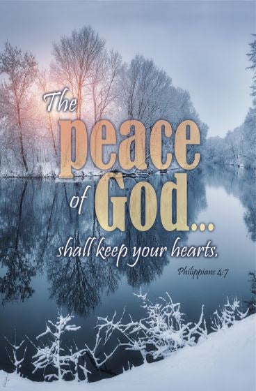 Bulletin-The Peace Of God Shall Keep Your Hearts (Philippians 4:7 KJV) (Pack Of 100)