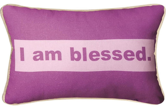 Pillow-I Am Blessed (Brights) (12.5" x  8")