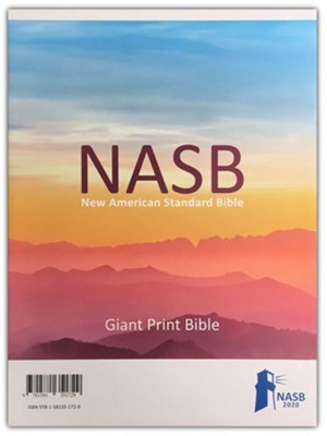 NASB 2020 Giant Print Text Bible-Black Genuine Leather (#3363)